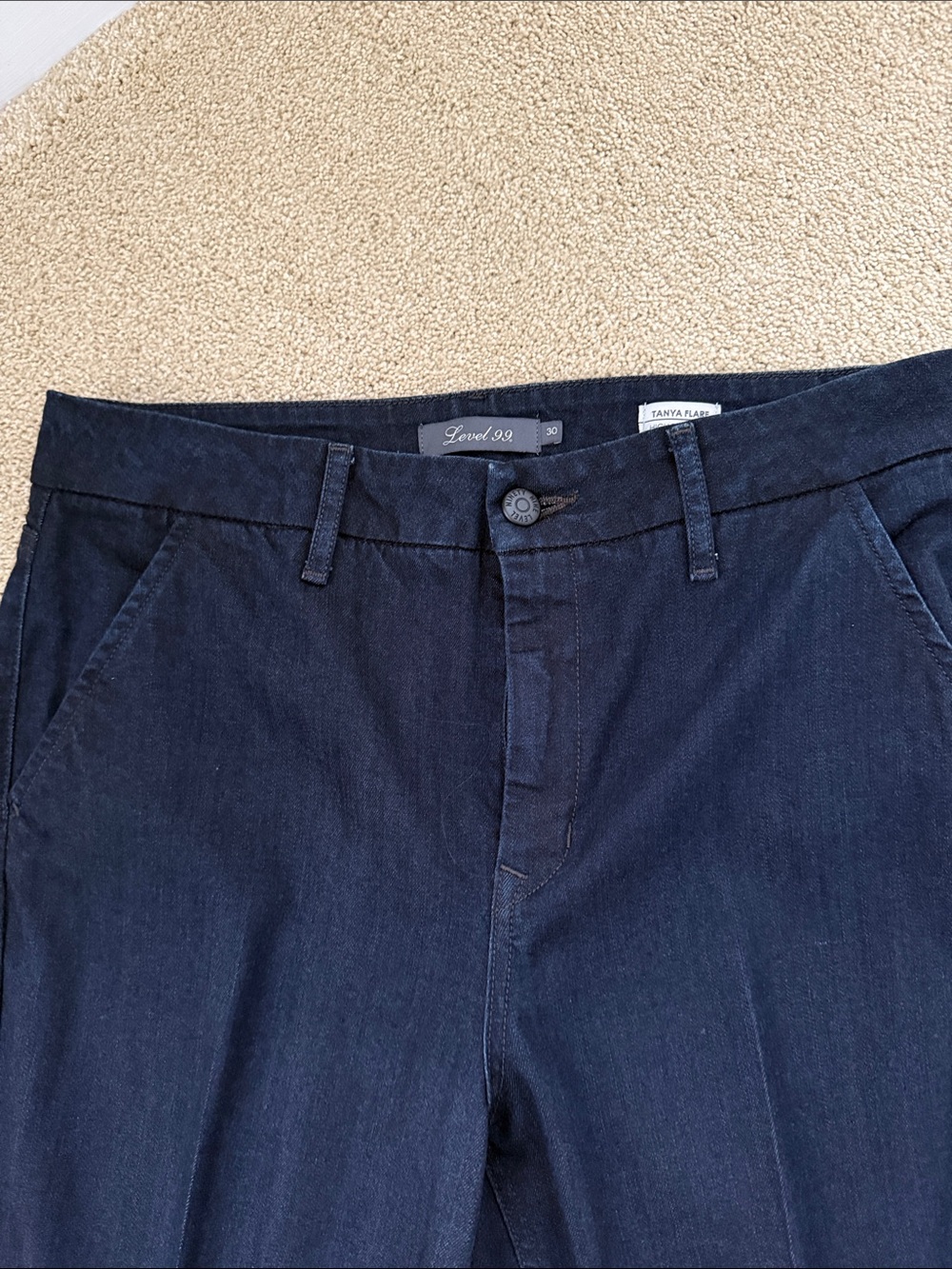 Level 99 Dark Navy Tapered Trouser